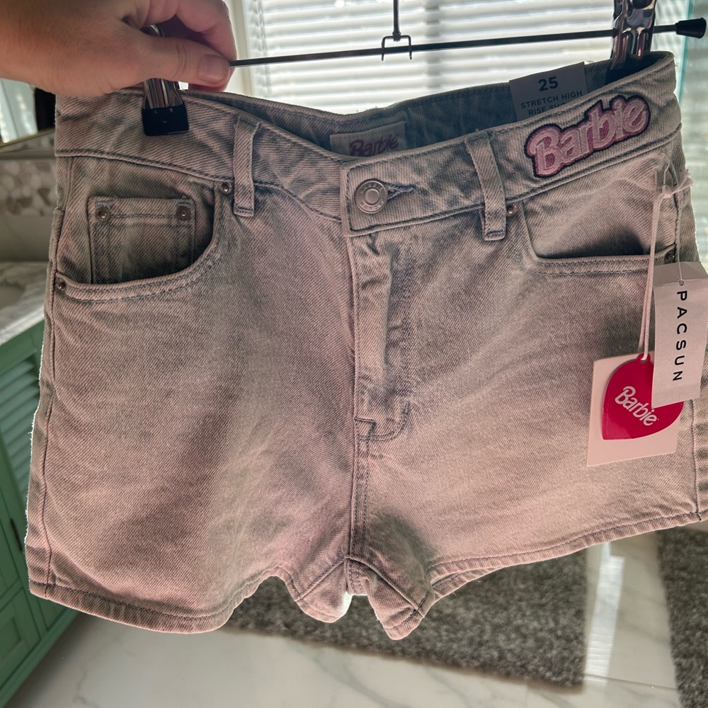 Barbie Pink by Pacsun Jean Shorts Stretchy Casual Fit nwt